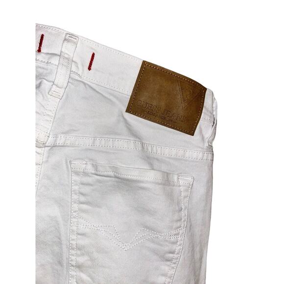 Guess Los Angeles Women Jeans‎ Size 30x32 White Denim Y2K Mid Rise Skinny - Picture 3 of 11